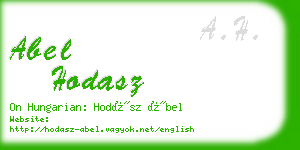 abel hodasz business card